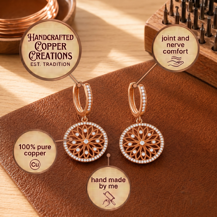 Aretes de Cobre Mandala