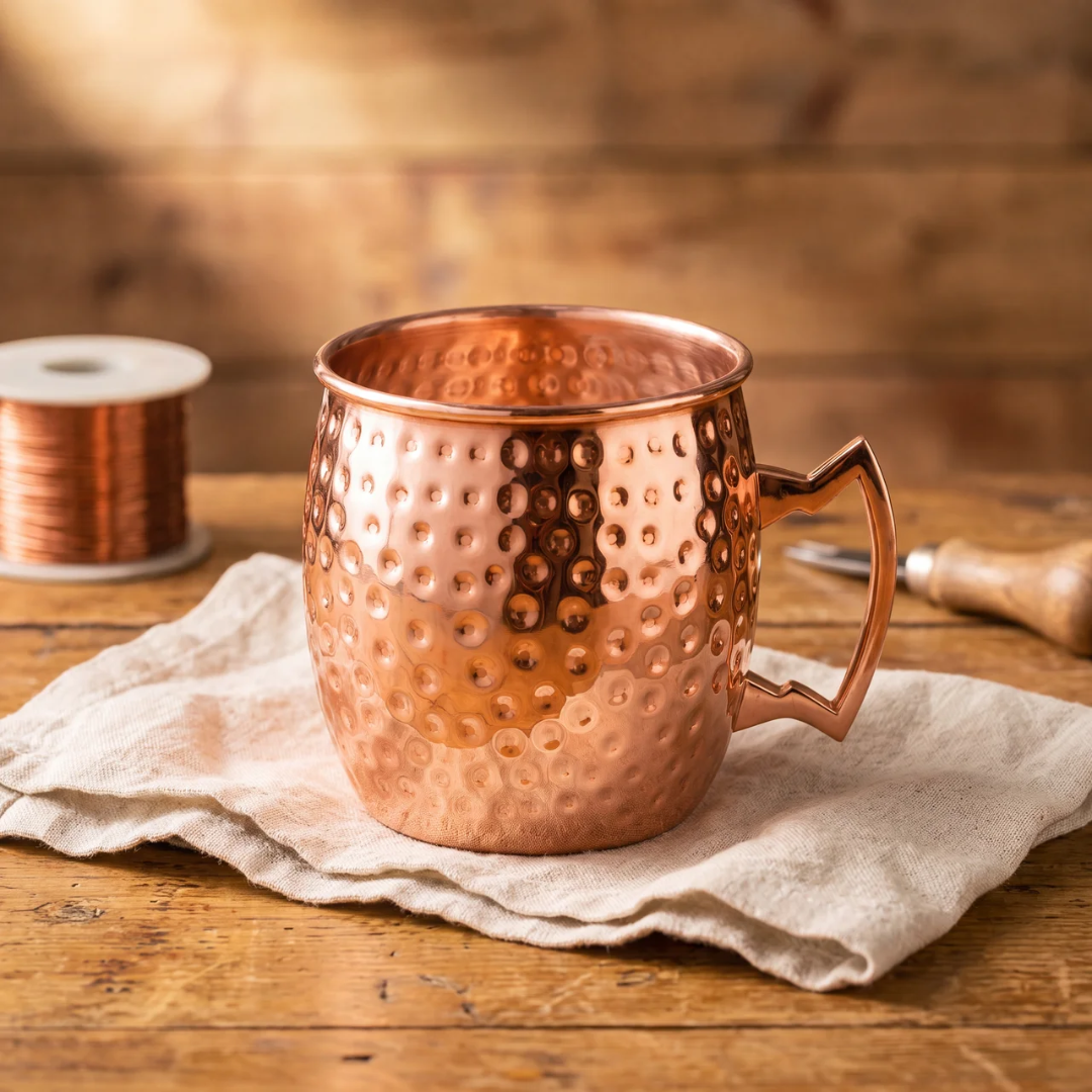 Taza de Cobre Martillada 350 ml
