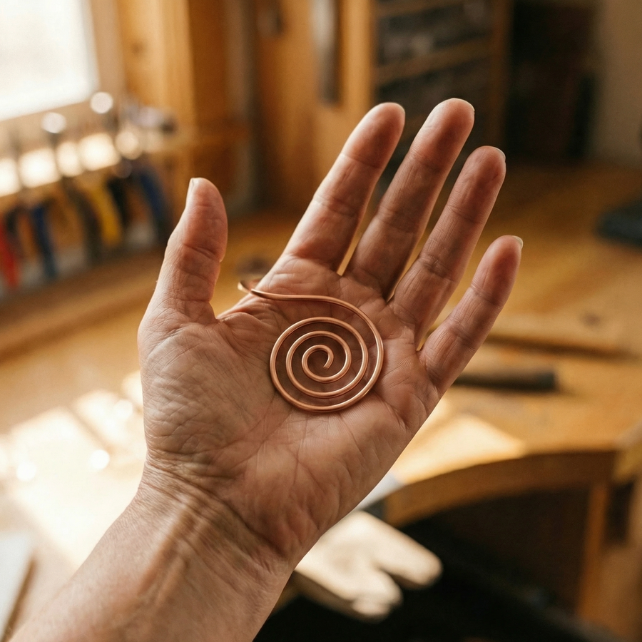 Espiral de Mano de Cobre Flow