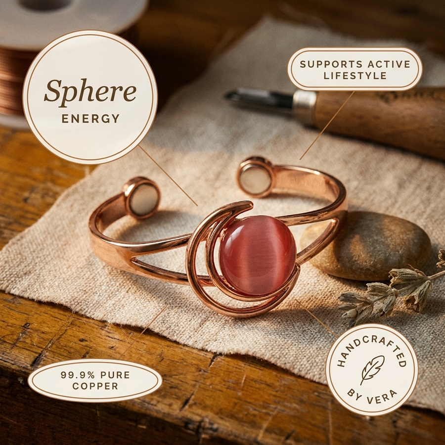 Pulsera de Cobre Sphere Pink