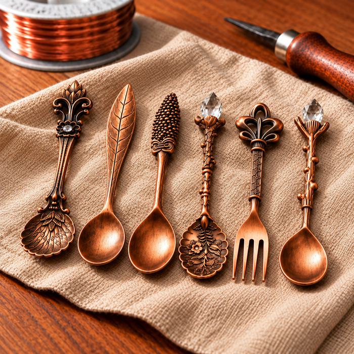 Set de Cubiertos de Cobre