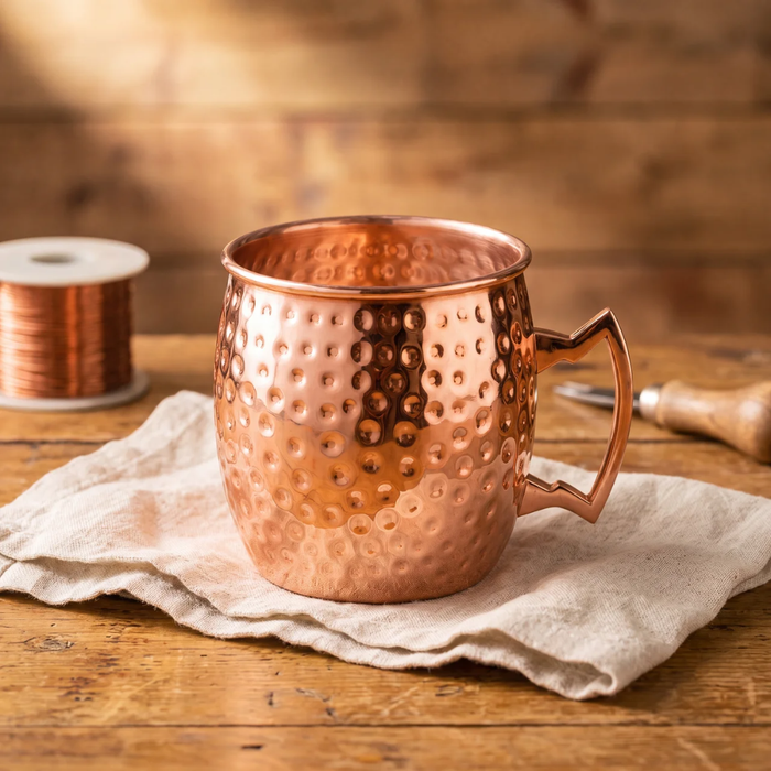 Taza de Cobre Martillada 350 ml