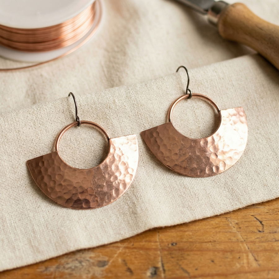 Aretes de Cobre Sol