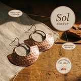 Aretes de Cobre Sol