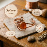Pulsera de Cobre Sphere Orange