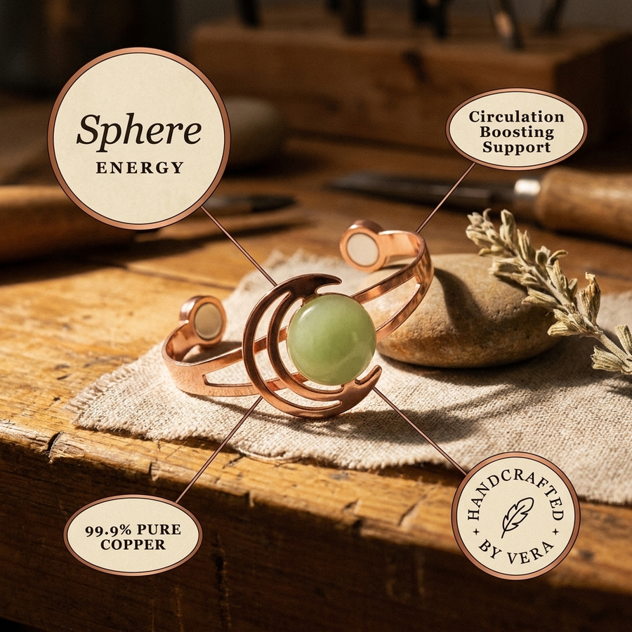 Pulsera de Cobre Sphere Green