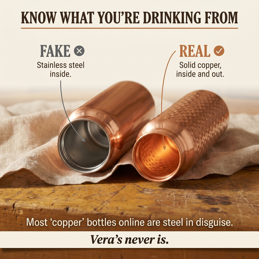 Botella de Agua de Cobre Puro