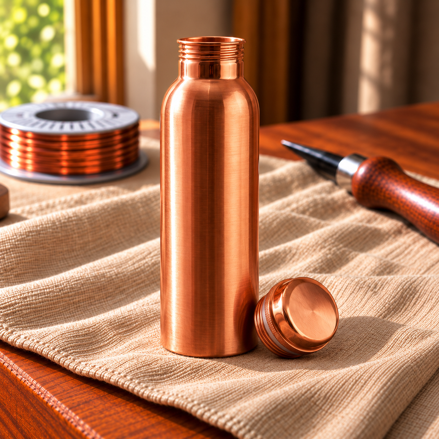 Botella Elegante de Cobre Puro